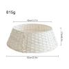 Mokylor Farmhouse Christmas Tree Collar, Detachable PE Rattan Christmas Tree Skirt, Alternative Tree Skirt Christmas Tree Rings Handmade Artificial Rattan Wicker Christmas Stands(White, S) view 2