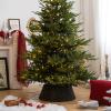 Mokylor Farmhouse Christmas Tree Collar, Detachable PE Rattan Christmas Tree Skirt, Alternative Tree Skirt Christmas Tree Rings Handmade Artificial Rattan Wicker Christmas Stands(White, S) view 3