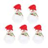ABOOFAN 5pcs Christmas Candy Boxes with Plush Snowman Doll Lid Xmas Cookie Jar Sugar Bottle Food Storage Containers Bottle Holder for Winter Holiday Party Supplies view 1