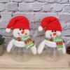 ABOOFAN 5pcs Christmas Candy Boxes with Plush Snowman Doll Lid Xmas Cookie Jar Sugar Bottle Food Storage Containers Bottle Holder for Winter Holiday Party Supplies view 2
