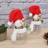 ABOOFAN 5pcs Christmas Candy Boxes with Plush Snowman Doll Lid Xmas Cookie Jar Sugar Bottle Food Storage Containers Bottle Holder for Winter Holiday Party Supplies view 3