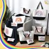 Cunno 24 Pcs Rainbow Proud Tote Bags Bulk Appreciation Gifts, Black view 3