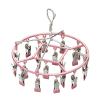 DELURA Laundry Hangers with 20 Clips,Clothespin Rack Laundry Drying Rack Drip Hanger for Drying Socks,Bras,Towel,Underwear,Hat,Scarf,Pants,Gloves (Color : E) view 1