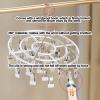 DELURA Laundry Hangers with 20 Clips,Clothespin Rack Laundry Drying Rack Drip Hanger for Drying Socks,Bras,Towel,Underwear,Hat,Scarf,Pants,Gloves (Color : E) view 4