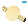 PATIKIL Wall Flower Vase Tube, 4 Pack Metal Floral Tubes Wall-Mounted Flower Tube Dried Flower Vase Racks for Flower Display Decoration, Gold Tone view 3