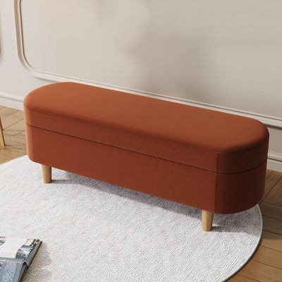 Velvet Ottoman Bench,Upholstered Storage Bench with Flip Top,Modern End Of Bed Bench,Rectangular Footstool with Seating and Storage for Entryway Bedroom Living Room(90x40x50cm(35x16x20inch), Brown)