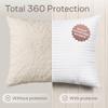 Ultra Soft Pillow Protectors with Zipper King Size - Set of 4 Breathable Pillow Covers - 100% Protection Against Stains, Dust & Dirt - Machine Washable (Dark White) view 2