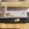 49.2" x 15.7" Large Silicone Mat for Kitchen Counter Protector, Cuttable Silicon Countertop Protector Mat Heat Resistant Mats for Countertop, Cut to Fit Placemat Ship Roll by Foepoge, Gray view 3
