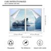 Glacier Snow Seal Stained Glass Window Film Modern Style Cute Ocean Animal Privacy Window Film Non-Adhesive Glass Film Decorative Static Cling Film for Home Office 27.6Wx39.4L-inch x2 Pcs view 2