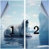 Glacier Snow Seal Stained Glass Window Film Modern Style Cute Ocean Animal Privacy Window Film Non-Adhesive Glass Film Decorative Static Cling Film for Home Office 27.6Wx39.4L-inch x2 Pcs view 4