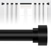HEI! DEAR Black Curtain Rods for Windows 72 to 144 Inch(6-12ft),1 Inch Heavy Duty Curtain Rods,Adjustable Long Curtain Rod,Modern Single Drapery Rod,Telescoping Window Curtain Rod 30-144",Matte Black view 1