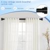 HEI! DEAR Black Curtain Rods for Windows 72 to 144 Inch(6-12ft),1 Inch Heavy Duty Curtain Rods,Adjustable Long Curtain Rod,Modern Single Drapery Rod,Telescoping Window Curtain Rod 30-144",Matte Black view 4