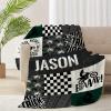 SUPERICH Personalized Dirt Bike Blanket Gifts - Custom Fleece Blankets for Boys & Girls, Super Soft, Air Conditioning, 80x60 in view 2