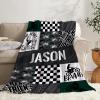 SUPERICH Personalized Dirt Bike Blanket Gifts - Custom Fleece Blankets for Boys & Girls, Super Soft, Air Conditioning, 80x60 in view 3