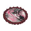 Pink Abstract Ink Marble Gray Artistic Dazzling Christmas Tree Skirt - Elegant, Large, Durable Decorative Mat - Xmas Tree Accessory in Traditional view 2