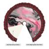 Pink Abstract Ink Marble Gray Artistic Dazzling Christmas Tree Skirt - Elegant, Large, Durable Decorative Mat - Xmas Tree Accessory in Traditional view 3