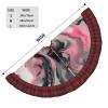 Pink Abstract Ink Marble Gray Artistic Dazzling Christmas Tree Skirt - Elegant, Large, Durable Decorative Mat - Xmas Tree Accessory in Traditional view 4