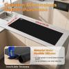 49.2" x 15.7" Large Silicone Mat for Kitchen Counter Protector, Cuttable Silicon Countertop Protector Mat Heat Resistant Mats for Countertop, Cut to Fit Placemat Ship Roll by Foepoge, Black view 2