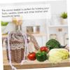 Hemoton 1pc Willow Woven Flower Basket Round Handheld Storage Basket for Fruits Candies Decor for Kitchen Living Room Weddings Events Natural Design view 2