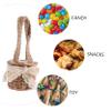 Hemoton 1pc Willow Woven Flower Basket Round Handheld Storage Basket for Fruits Candies Decor for Kitchen Living Room Weddings Events Natural Design view 3