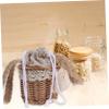 Hemoton 1pc Willow Woven Flower Basket Round Handheld Storage Basket for Fruits Candies Decor for Kitchen Living Room Weddings Events Natural Design view 4