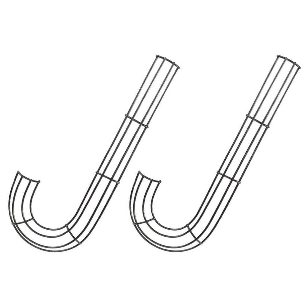 ABOOFAN 2pcs Metal Wreath Frame for Crafts Candy Cane Shape Smooth for Decor for Christmas Holiday Decorations