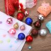 uxcell 24pcs Rose Gold Christmas Balls Ornaments Set, Shatterproof, Mixed Style, 1.1" Hanging Balls for Christmas Tree Decorations view 4
