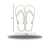 Riverside Designs Coastal Flip Flops Ocean Beach Metal Art Steel Wall Dcor (Silver, 36") view 2