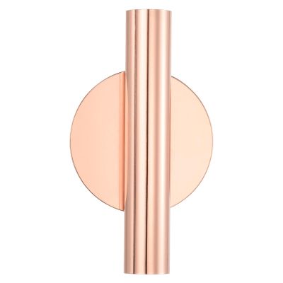 PATIKIL Wall-Mounted Metal Floral Tube Vase, Dried Flower Vase Rack for Display Decoration, Rose Gold