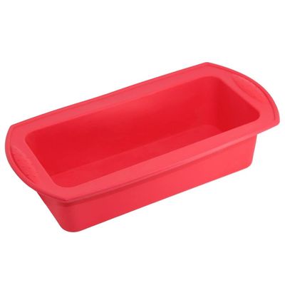 Rectangle Silicone Mold Heart Pattern Cake Mold DIY Cake Stand Molds Non Stick Muffin Cupcake Bread Molds Baking Tools - (Color: Red)
