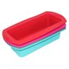 Rectangle Silicone Mold Heart Pattern Cake Mold DIY Cake Stand Molds Non Stick Muffin Cupcake Bread Molds Baking Tools - (Color: Red) view 4