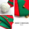 Roontin Christmas Santa Beanie for Men and Women - Knitted Stocking Cap with Bell - Xmas Holiday Hat for Adults view 3