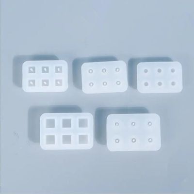 6 Square Round Resin Mold Mirror Silicone Mold for Earring String Pendant Bracelet Jewelry Tools - (Color: 5 Styles)