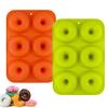 1/2Pcs 6-Cavity Silicone Donut Baking Tray Non-Stick Mold Making Tool Baking Non-Stick And Heat-Resistant Reusable - (Color: 2 Pcs) view 2