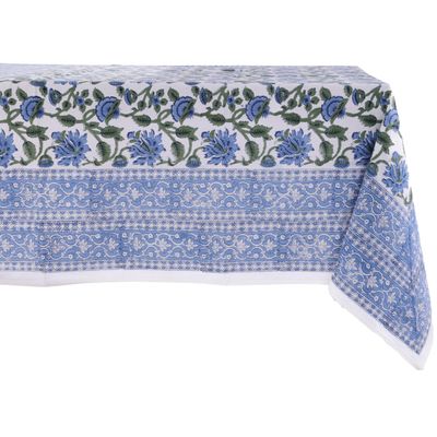 ATOSII Taj 100% Cotton Fall Tablecloth, Handblock Print Rectangle Table Cover for Kitchen Dining Linen I Parties, Thanksgiving, Christmas, Wedding, Table Cloth I 72 X 140 Inches I 12 Seater