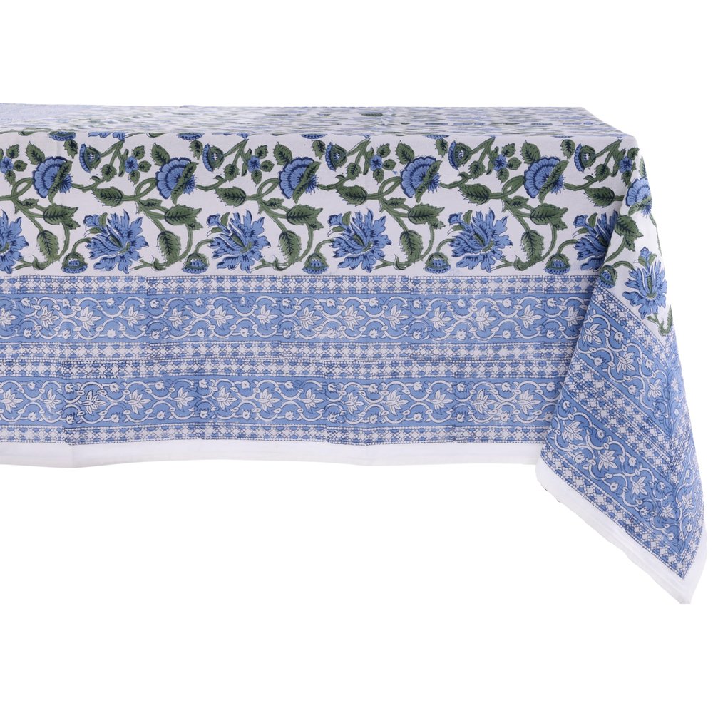 ATOSII Taj 100% Cotton Fall Tablecloth, Handblock Print Rectangle Table Cover for Kitchen Dining Linen I Parties, Thanksgiving, Christmas, Wedding, Table Cloth I 72 X 140 Inches I 12 Seater