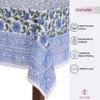 ATOSII Taj 100% Cotton Fall Tablecloth, Handblock Print Rectangle Table Cover for Kitchen Dining Linen I Parties, Thanksgiving, Christmas, Wedding, Table Cloth I 72 X 140 Inches I 12 Seater view 2