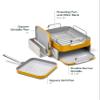 Caraway Square Cookware Set - Square Pans Set - Perfect for Griddling, Toasting, Searing, Roasting, and More - Non-Stick Ceramic Coated Pans - Non Toxic, PTFE & PFOA Free - Marigold view 3