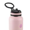 ThermoFlask Stainless Steel Water Bottles 2-Pack - Double-Wall Vacuum Insulated 40 oz BPA-Free Spout Lids - Keeps Drinks Cold 24 Hrs, Hot 12 Hrs - Leakproof, Dishwasher Safe, Black/Rose Purple view 3