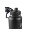 ThermoFlask Stainless Steel Water Bottles 2-Pack - Double-Wall Vacuum Insulated 40 oz BPA-Free Spout Lids - Keeps Drinks Cold 24 Hrs, Hot 12 Hrs - Leakproof, Dishwasher Safe, Black/Rose Purple view 4