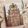 Set of 15 Glossy Thick Rustic Barn Invitations With Envelopes, Wedding Magnolia Country Invite Card For Wedding or Anniversary, Bridal Shower Invite On A Sheen Glossy Cardstock (5X7 Inches) view 2