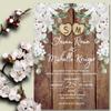 Set of 15 Glossy Thick Rustic Barn Invitations With Envelopes, Wedding Magnolia Country Invite Card For Wedding or Anniversary, Bridal Shower Invite On A Sheen Glossy Cardstock (5X7 Inches) view 4