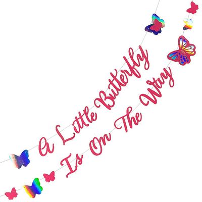 Fun Express Butterfly Baby Shower Garland - 2 Pc