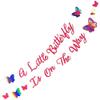 Fun Express Butterfly Baby Shower Garland - 2 Pc view 1
