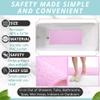 Non Slip Bathtub Mat Shower Mat for Tub - Loofah Bath Mats for Bathroom - 40x16 Bathtub Floor Mat - Textured Anti Slip Bath Mat Without Suction Cups - Secure Mat for Wet Areas (40x16 Pink) view 3