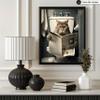Poster Master Cat Sitting on Toilet Print - Reading a Newspaper Poster - Humorous Wall Art - Funny Kitty Bathroom Decor - Powder Room Decorations - Restroom Sign - 8x10 UNFRAMED Wall Art view 3