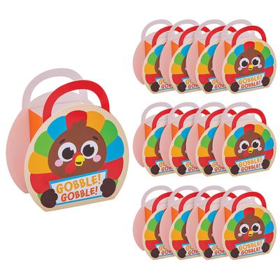 Fun Express Turkey Favor Boxes - 12 Pc