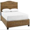 Crosley Furniture Serena Platform Bed, Handwoven Natural Fiber Rattan Headboard and Footboard Set, Banana Leaf, King view 1