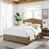 Crosley Furniture Serena Platform Bed, Handwoven Natural Fiber Rattan Headboard and Footboard Set, Banana Leaf, King view 2