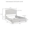 Crosley Furniture Serena Platform Bed, Handwoven Natural Fiber Rattan Headboard and Footboard Set, Banana Leaf, King view 3